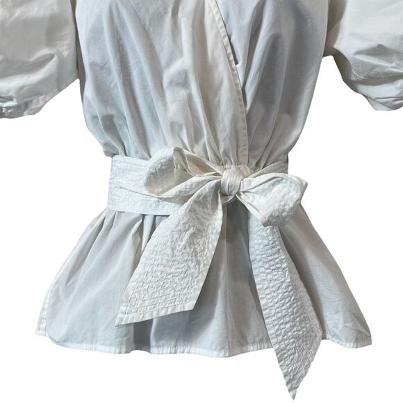 Trina Turk Embroidered Dragonfly Balloon Sleeve Fiona Blouse - Picture 4 of 14